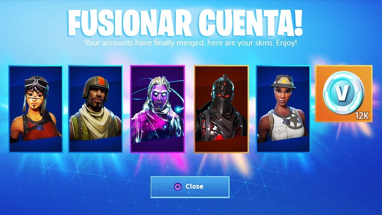 fusionar 2 cuentas de fortnite