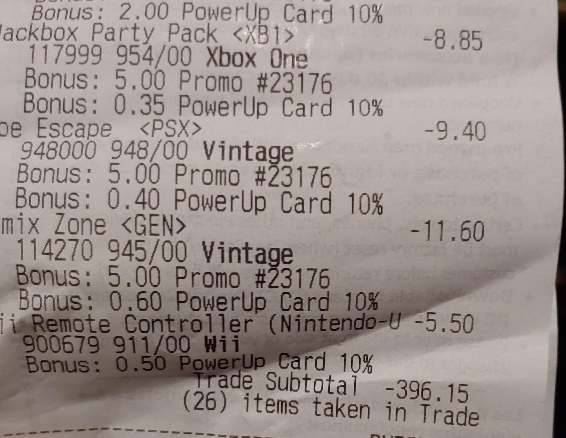 gamestop trade in values