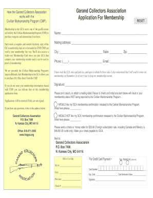 garand collectors association membership