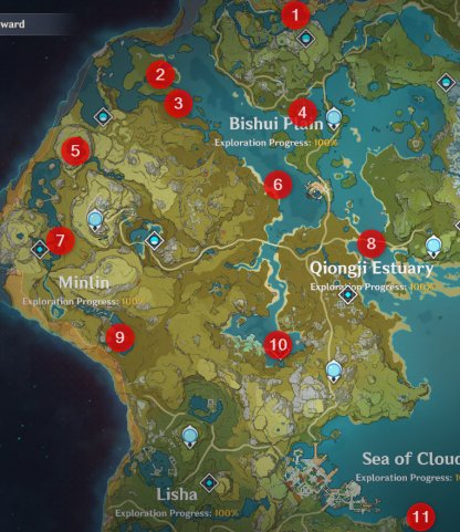 genshin fishing spots