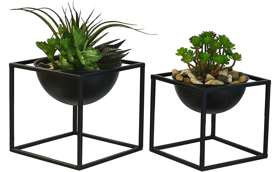 geometric planter stand