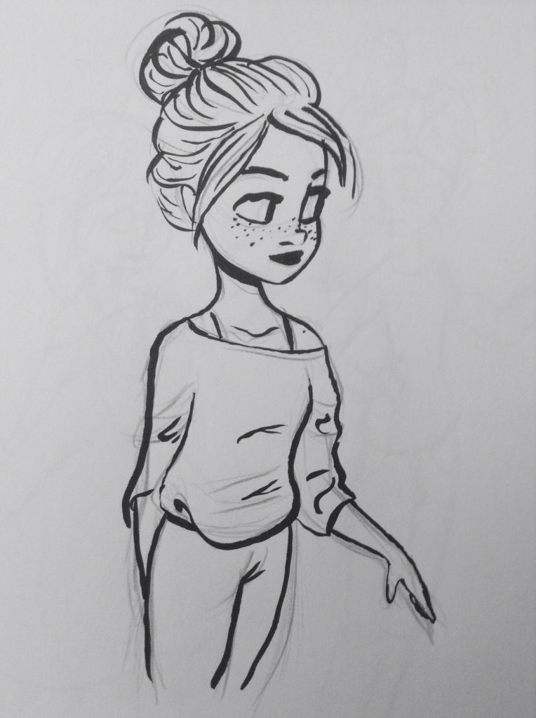 girl simple sketch