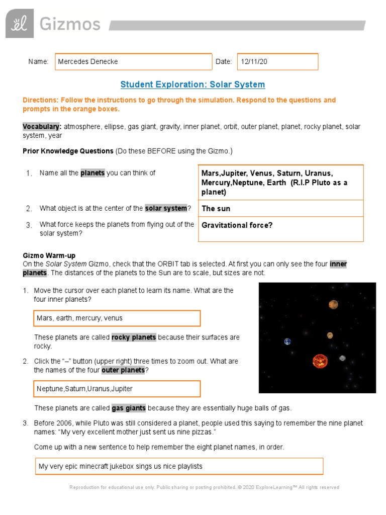 gizmo student exploration