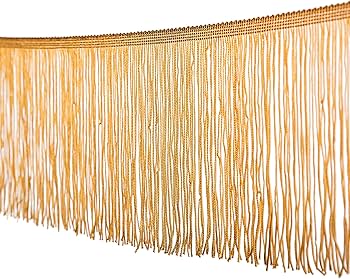 gold fringe material