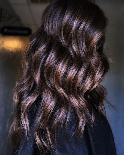 good highlight colors for dark brown hair