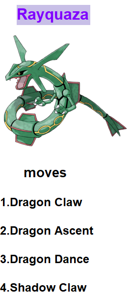 good rayquaza moveset