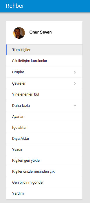 google silinen kişileri geri getirme