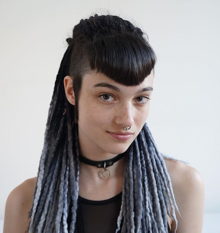 goth dreads with bangs