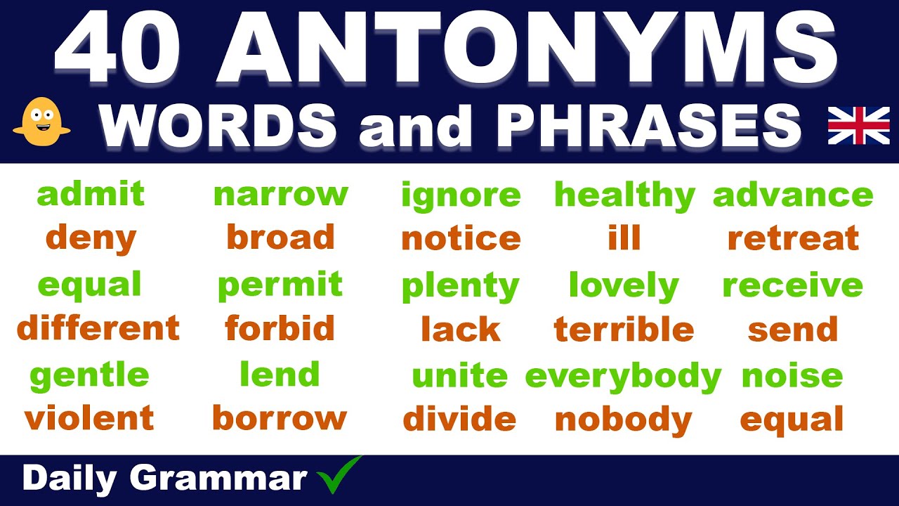 grammar antonyms