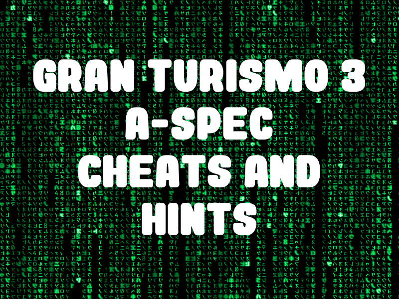 gran turismo 3 a spec cheats