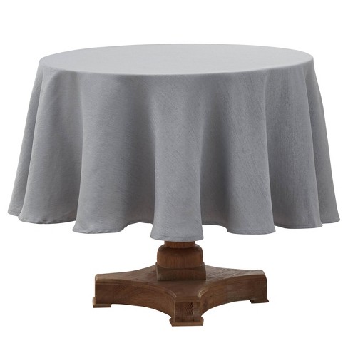 grey round tablecloth