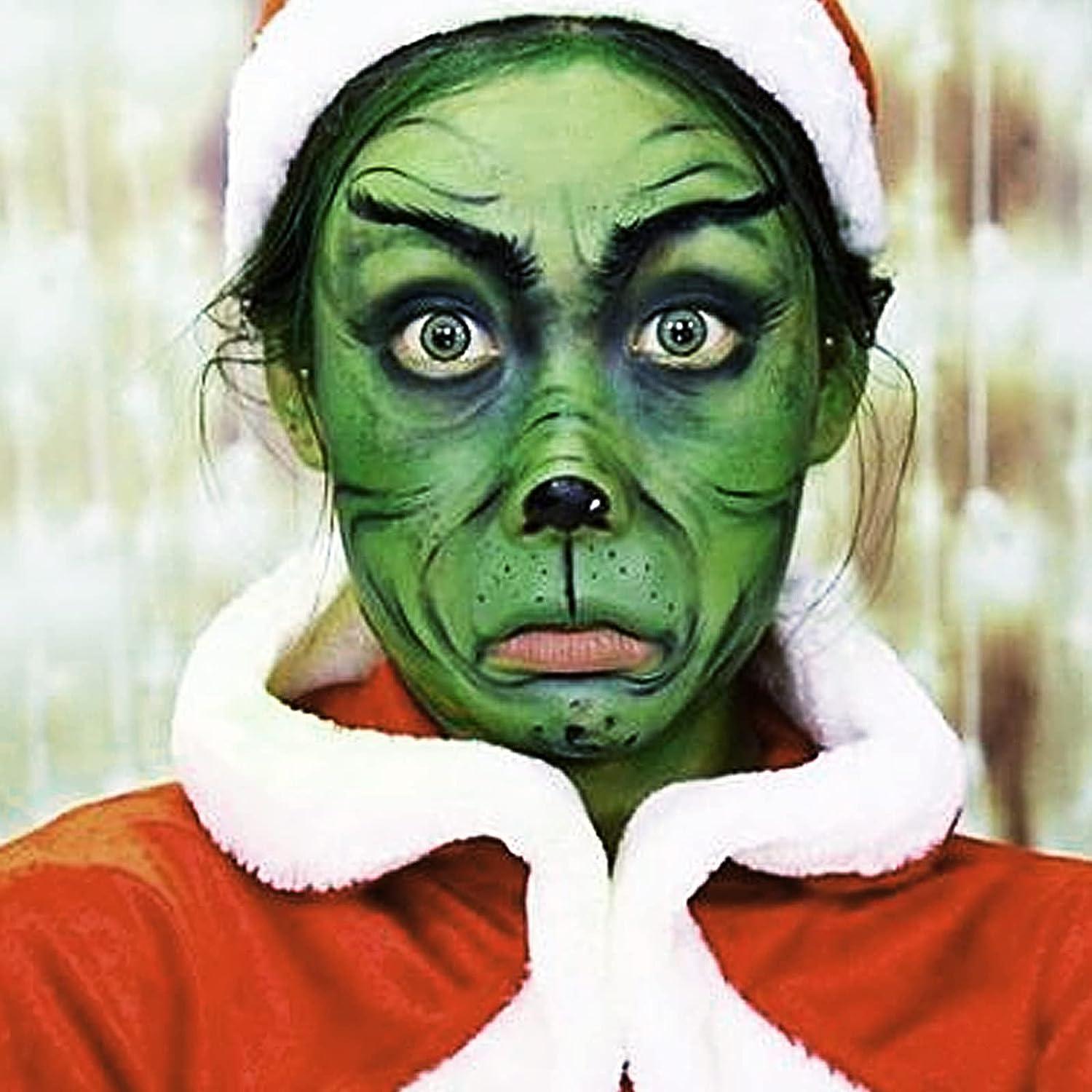 grinch face paint