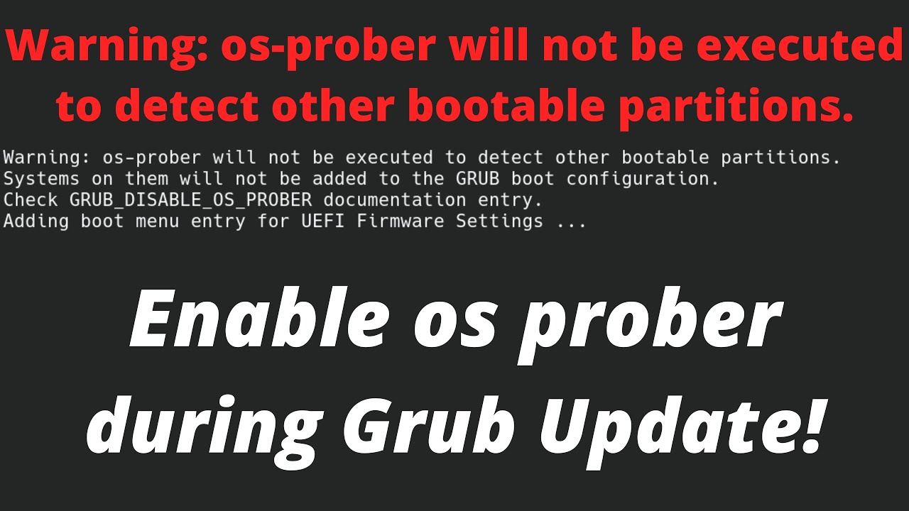 grub enable os prober