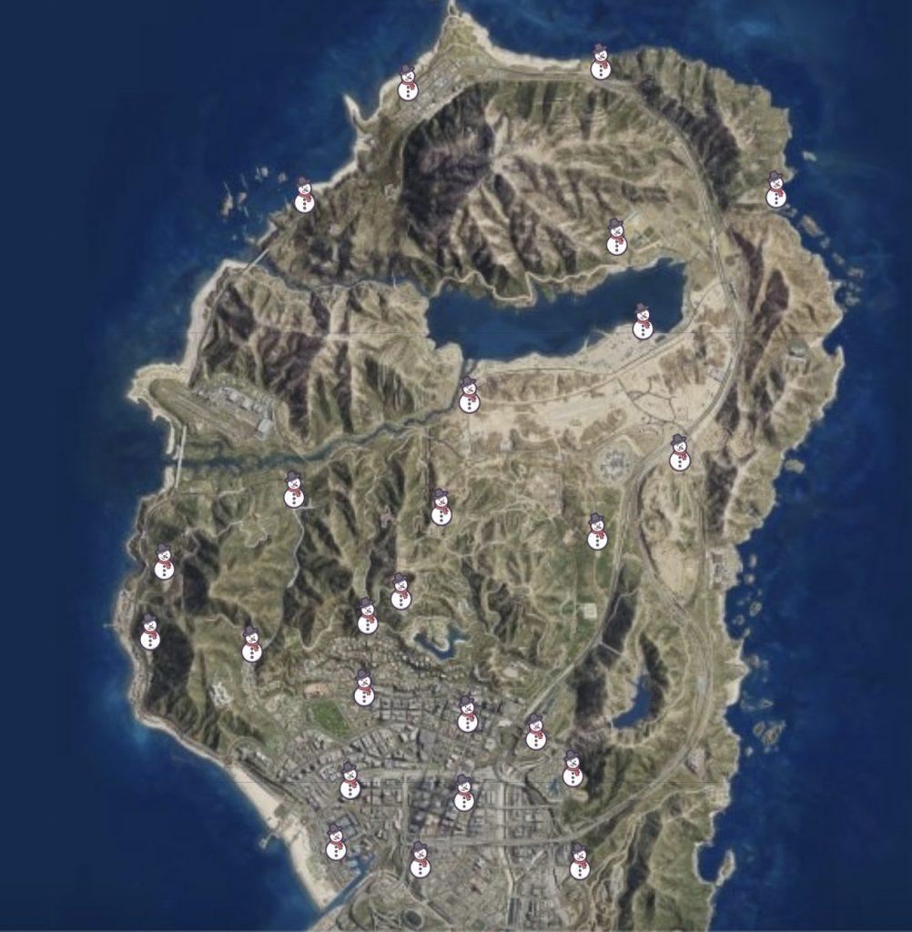 gta5 snowmen locations