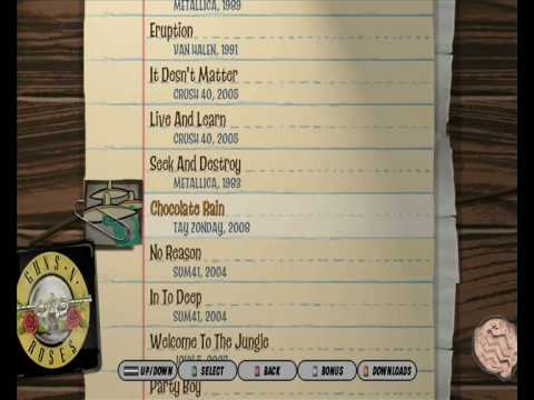 guitar hero 3 wii song list