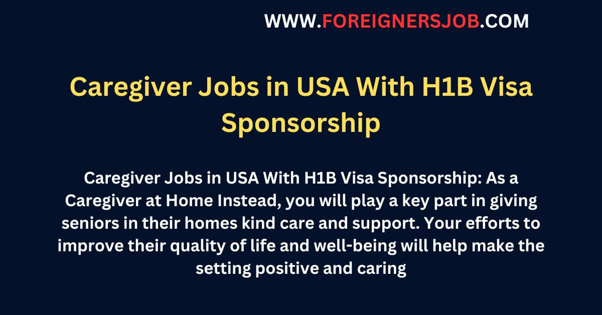 h1b visa sponsorship jobs usa