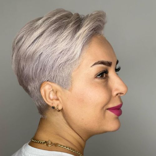 hair styles for short grey hair