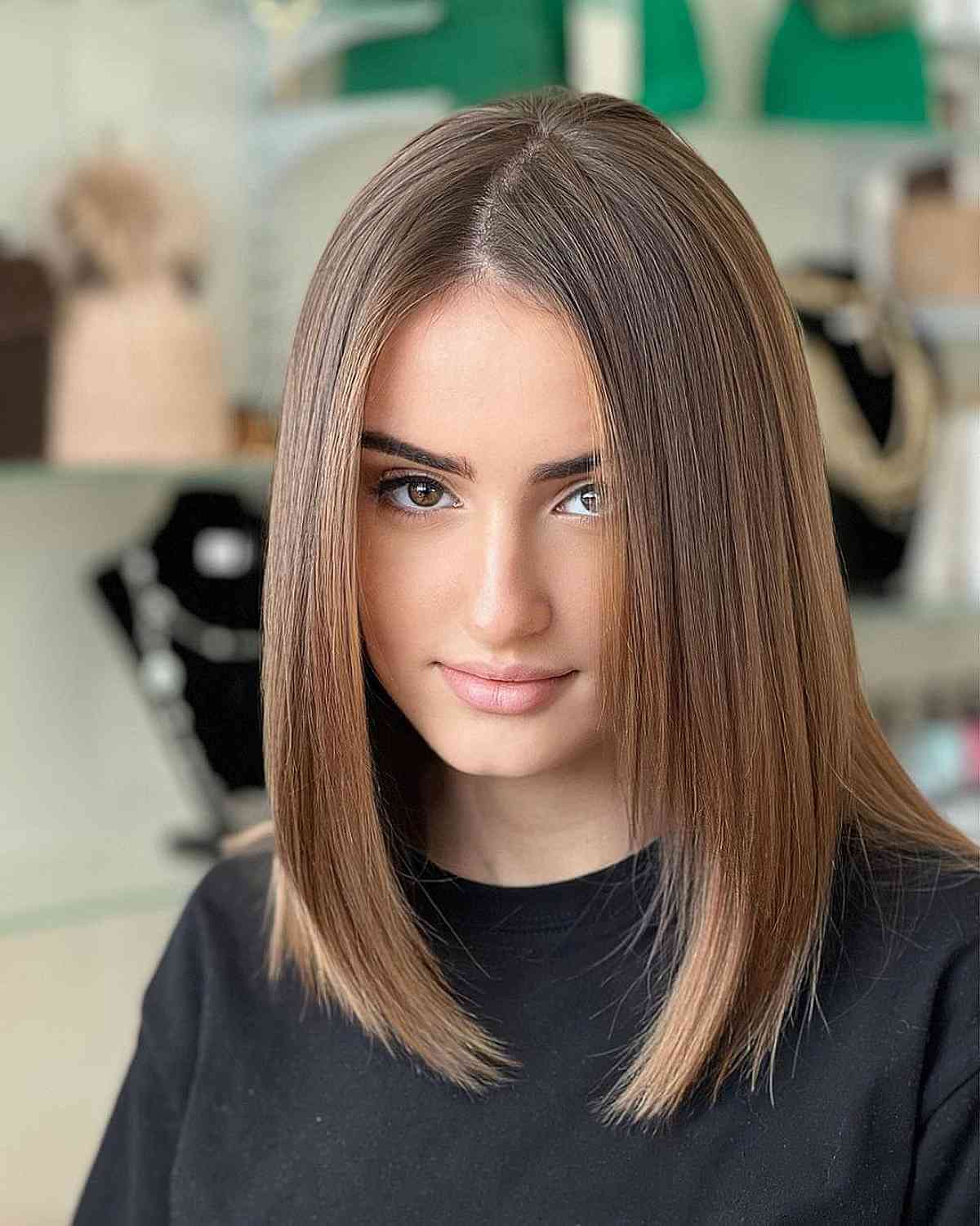 hairstyles mid length straight hair