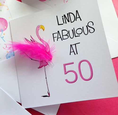 handmade 50th birthday cards for her