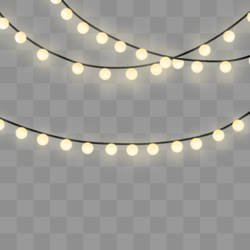 hanging string lights transparent background