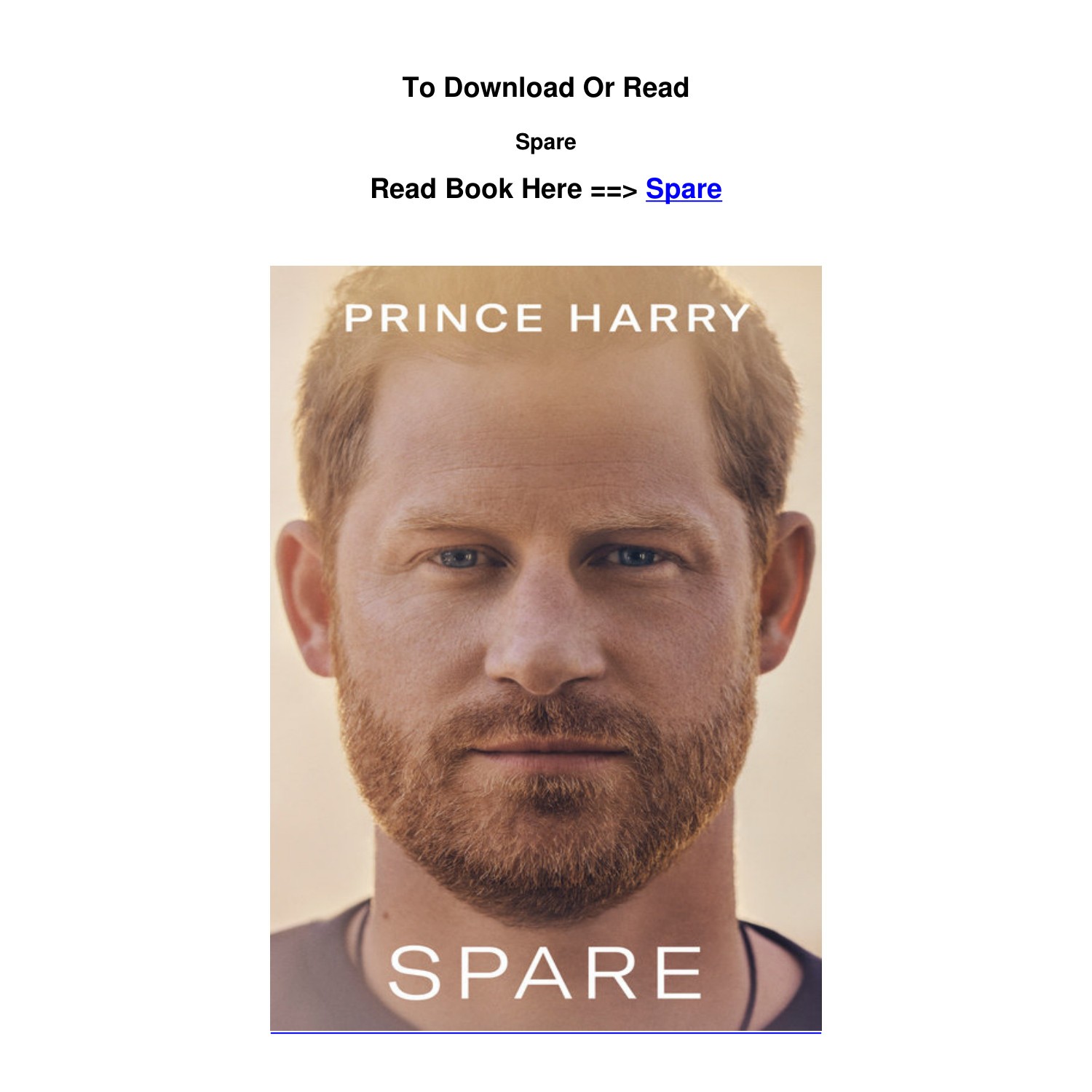 harry spare pdf