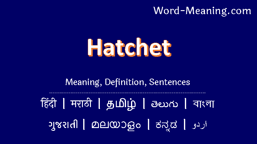 hatchet meaning in bengali