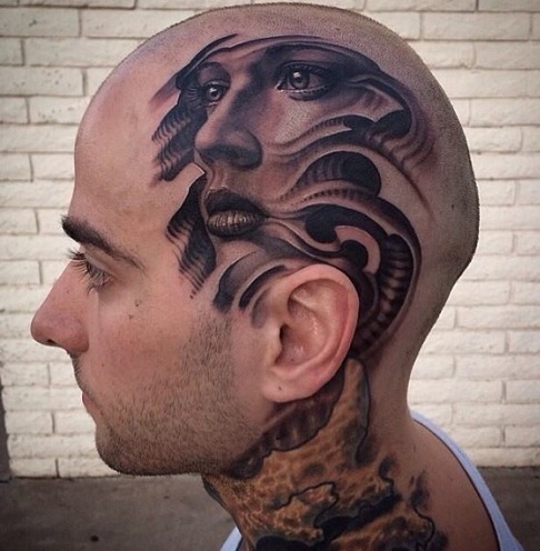 head tattoos for men