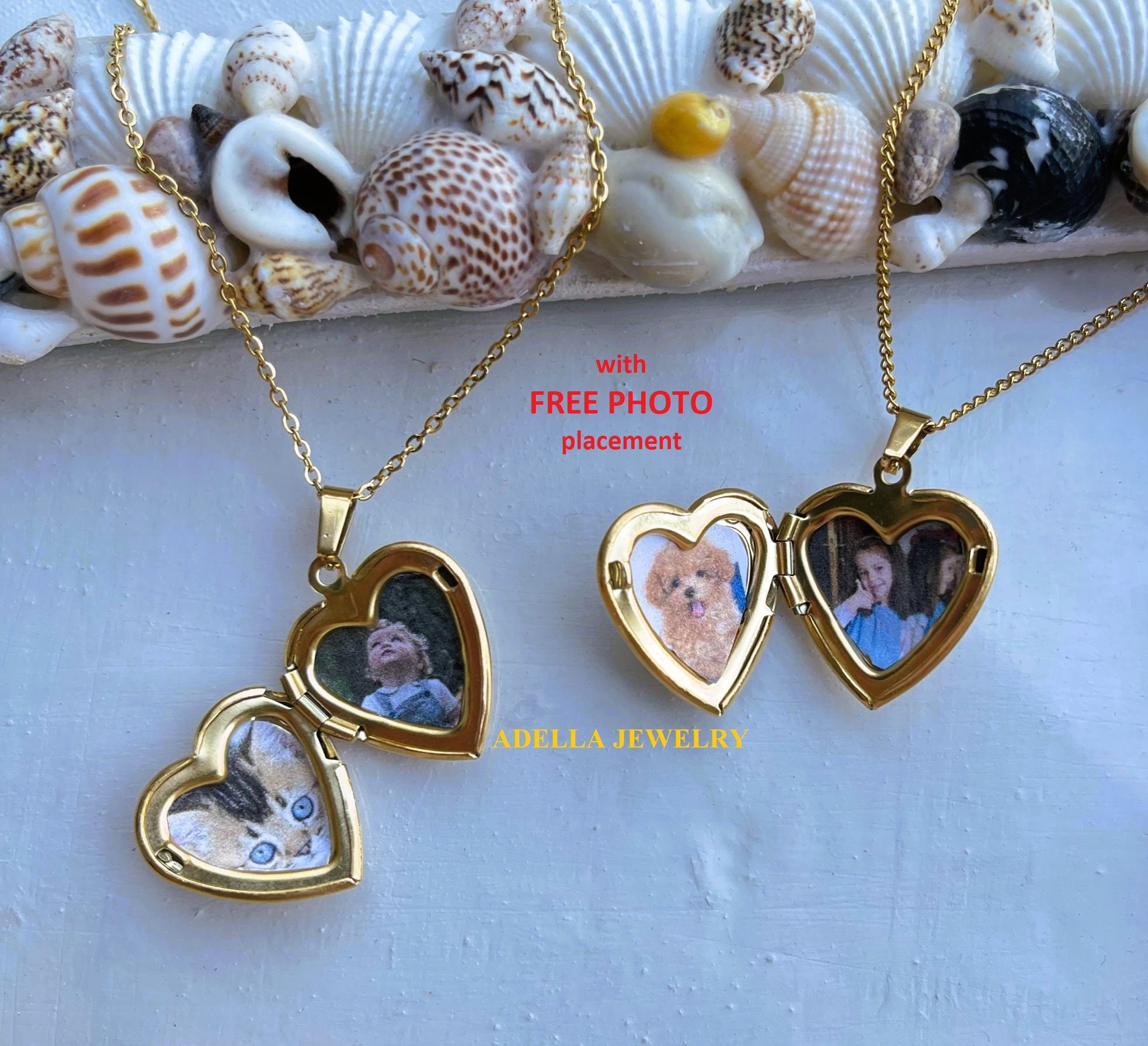 heart shaped gold locket