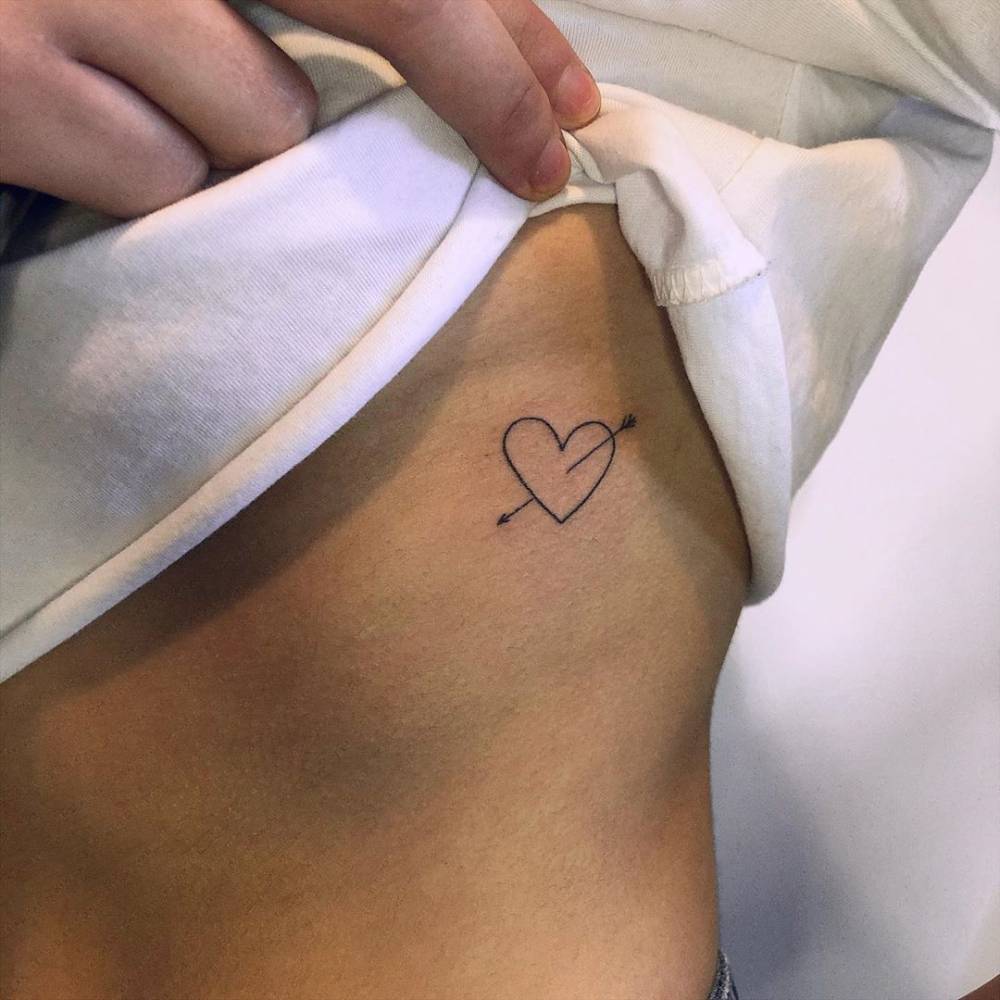 heart with arrow tattoo