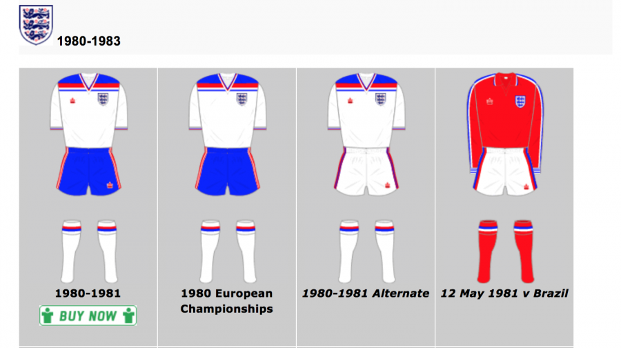 historical football kit