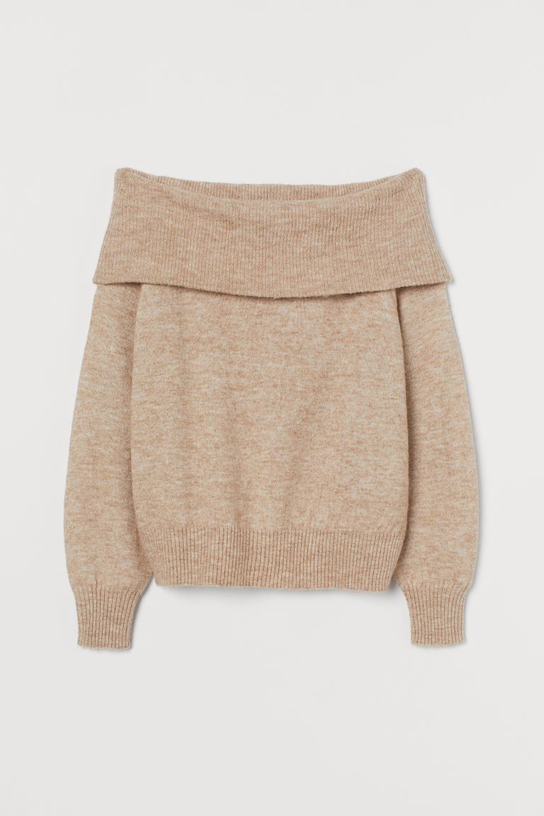 h&m off the shoulder sweater