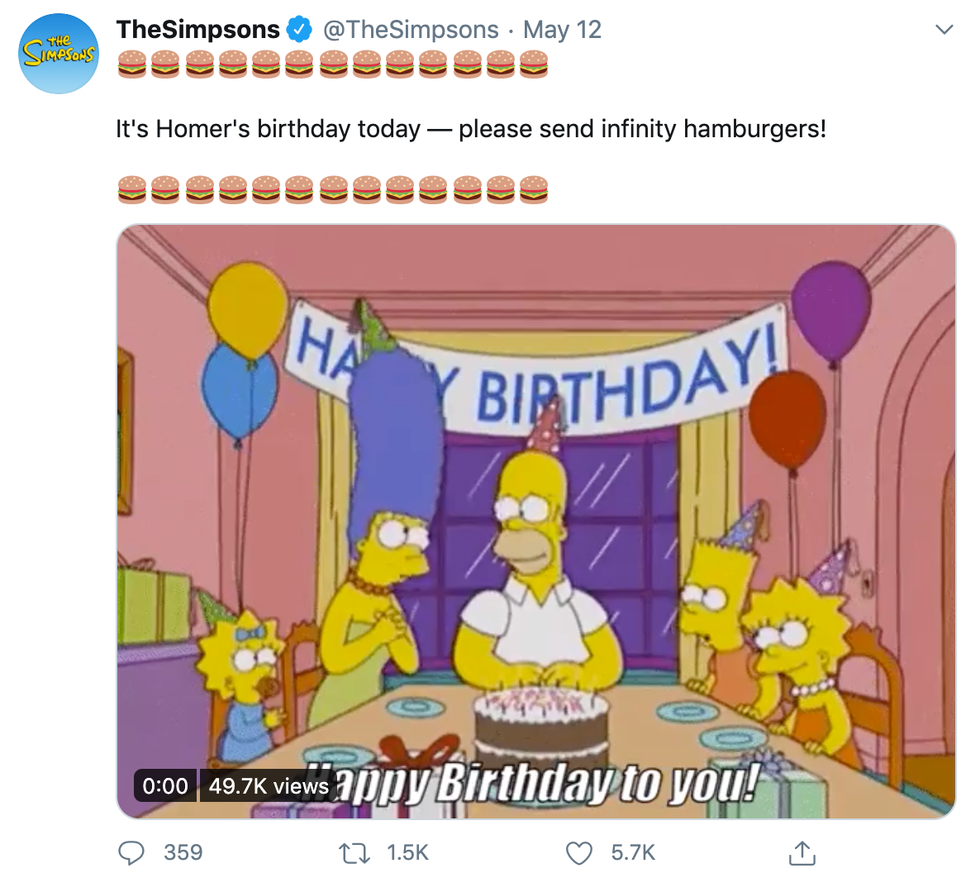 homer simpson birth date