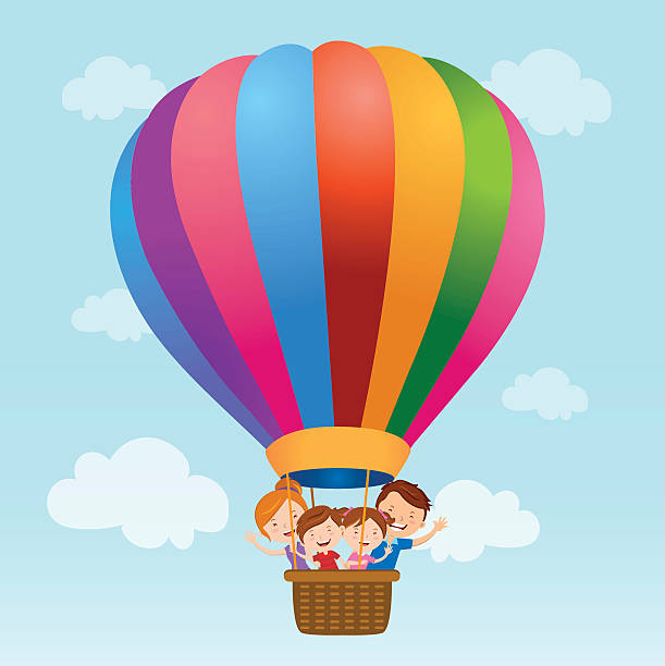 hot air balloon basket drawing