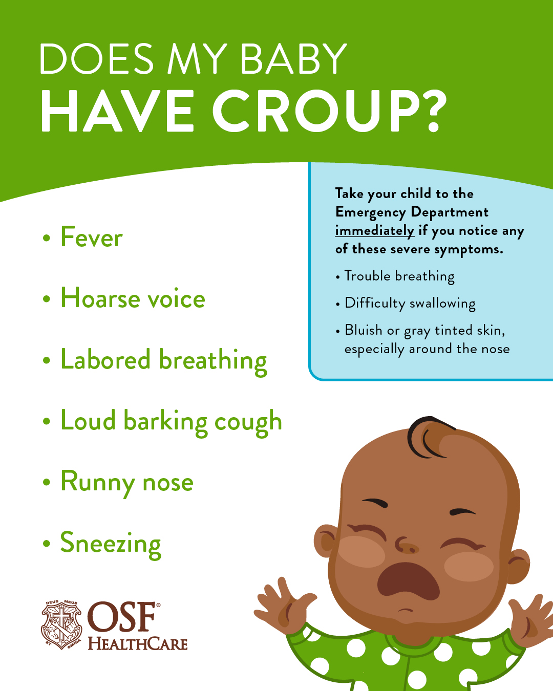 how long is croup contagious nhs