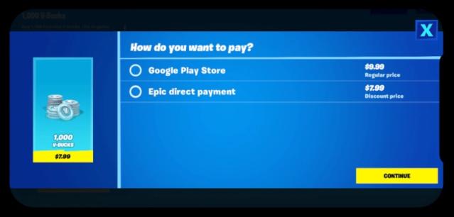 how to buy vbucks with google play