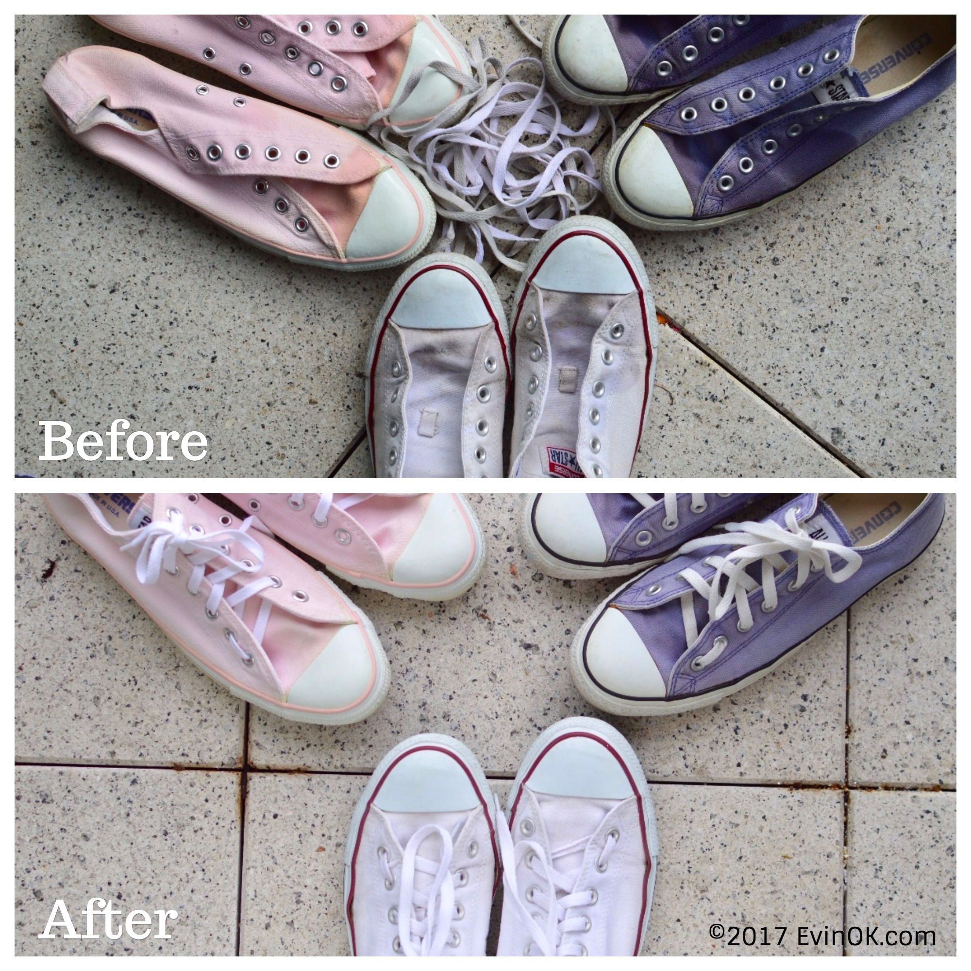 how to clean colored converse