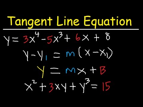 how to find the equation for a tangent line