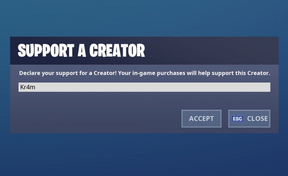 how to get a fortnite creator code