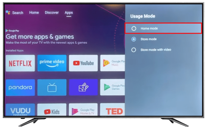 how to get rid of store mode on hisense tv