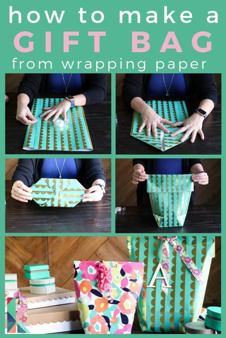 how to make a gift bag out of wrapping paper