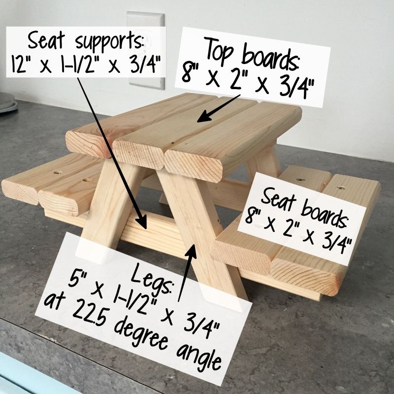 how to make a squirrel picnic table