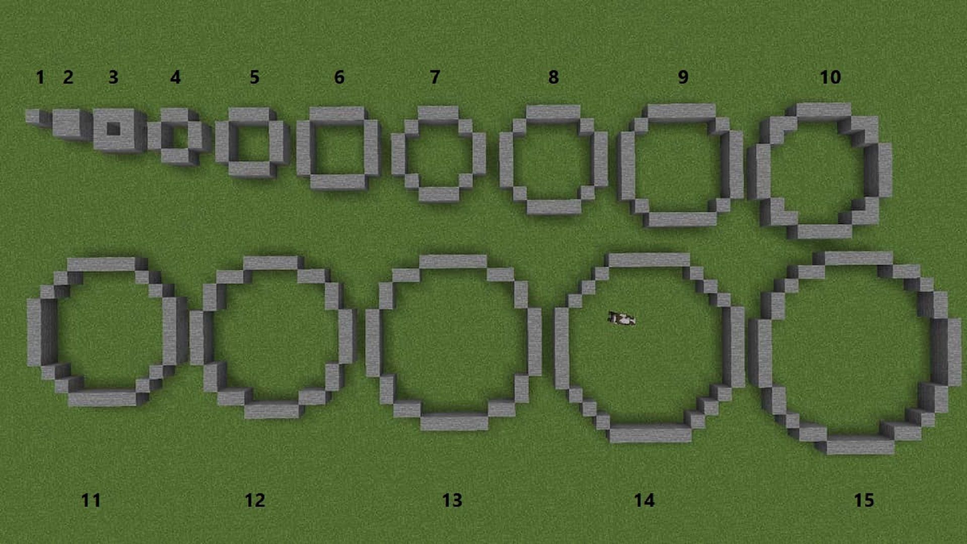 how to make circles minecraft