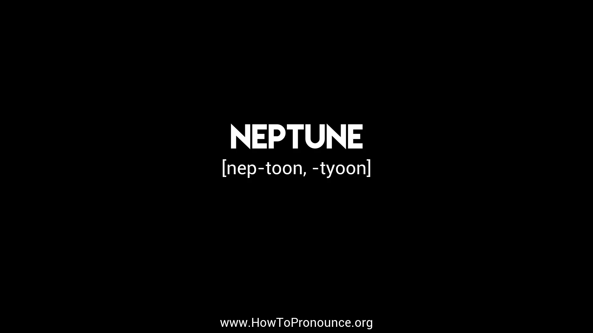 how to pronounce neptune