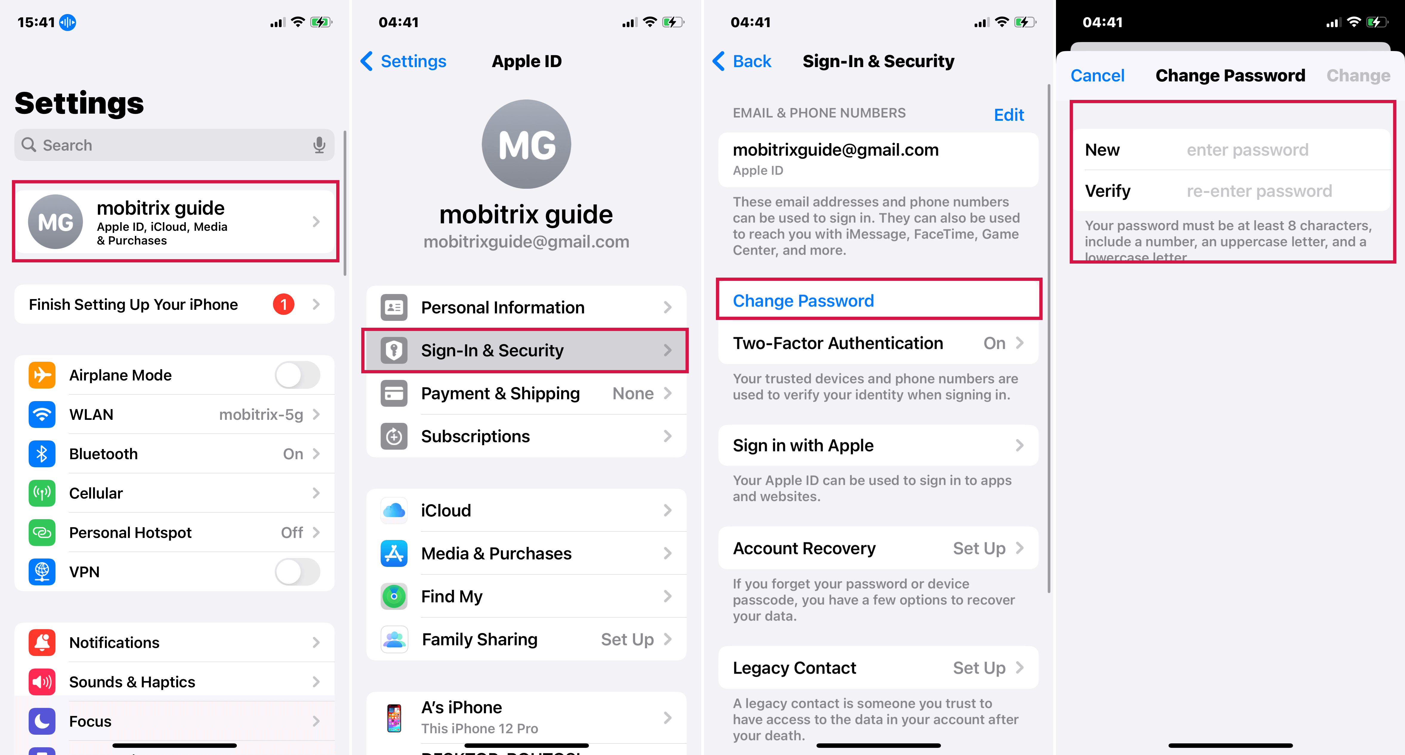 how to recover my apple id password