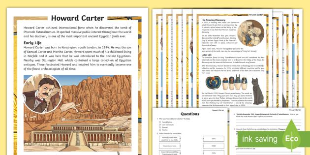 howard carter fact file