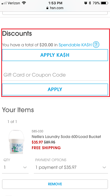 hsn discount code