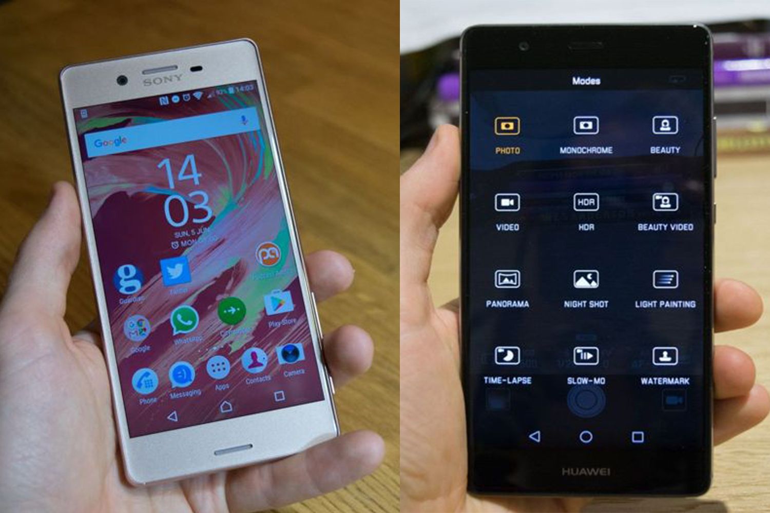 huawei p9 vs sony xperia z5