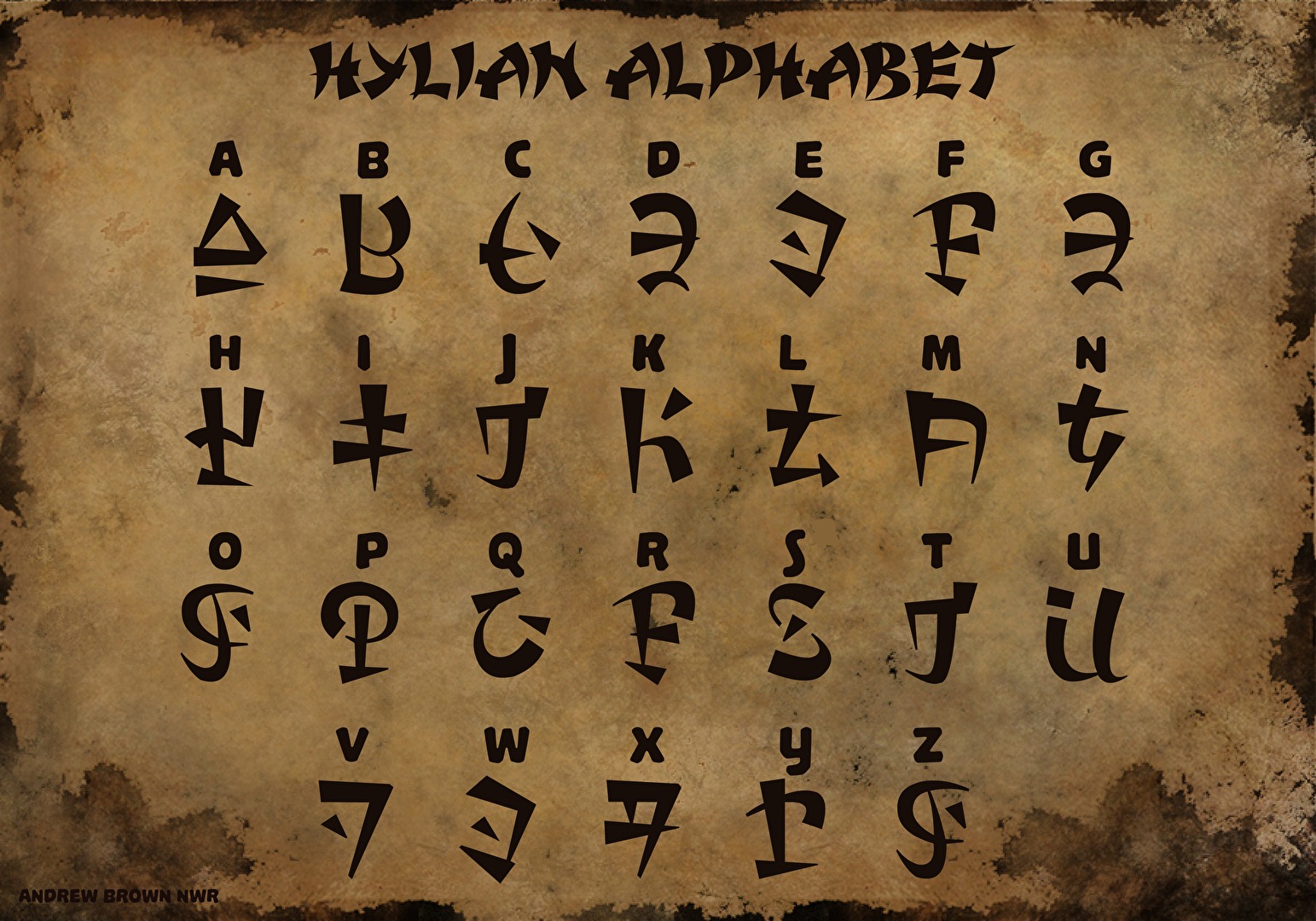 hylian alphabet