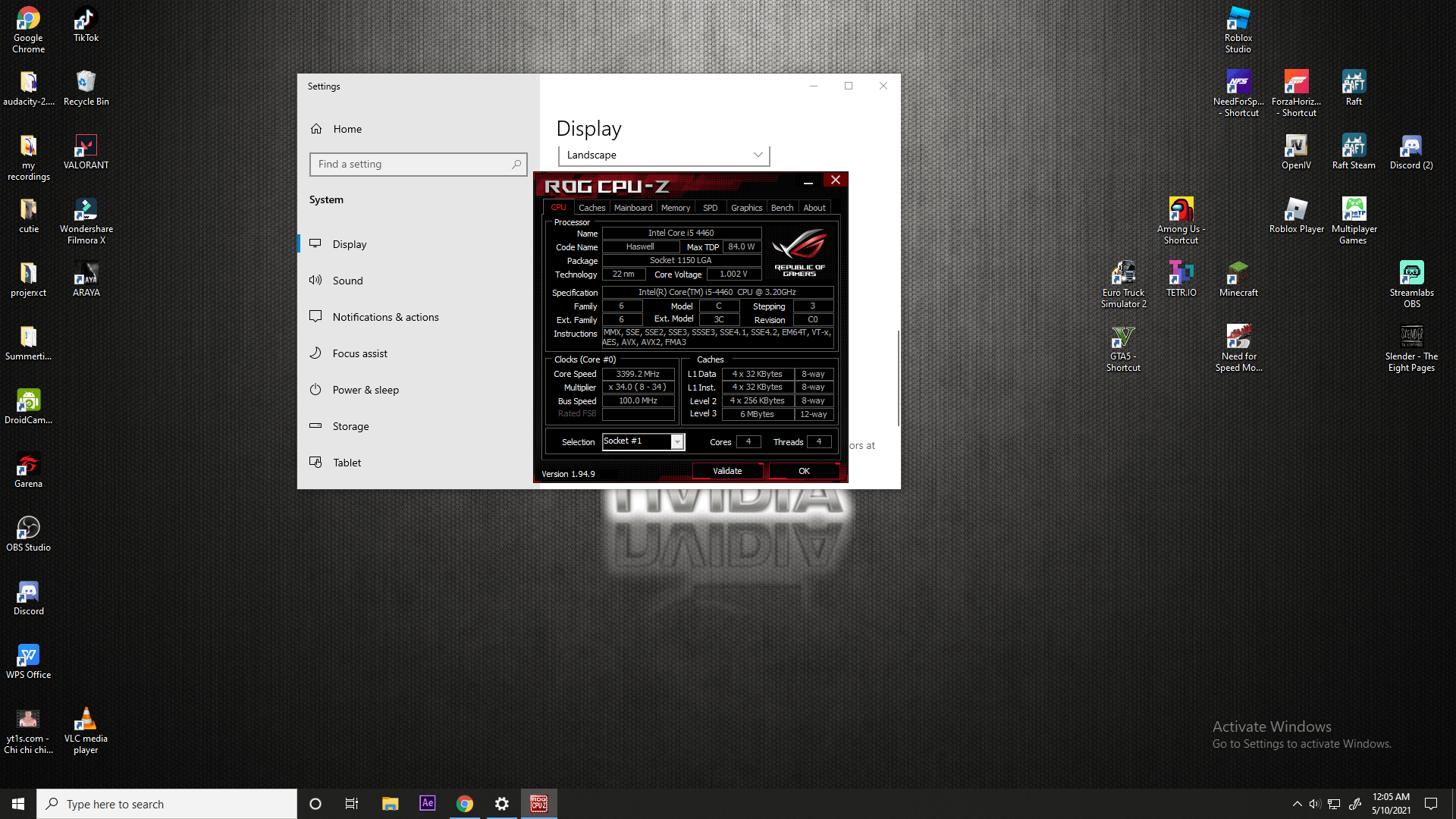 i5 4460 overclock