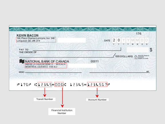 iban number for td canada trust